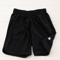 All in Motion Black Athletic Shorts with Built-In Liner, Boys 6/7