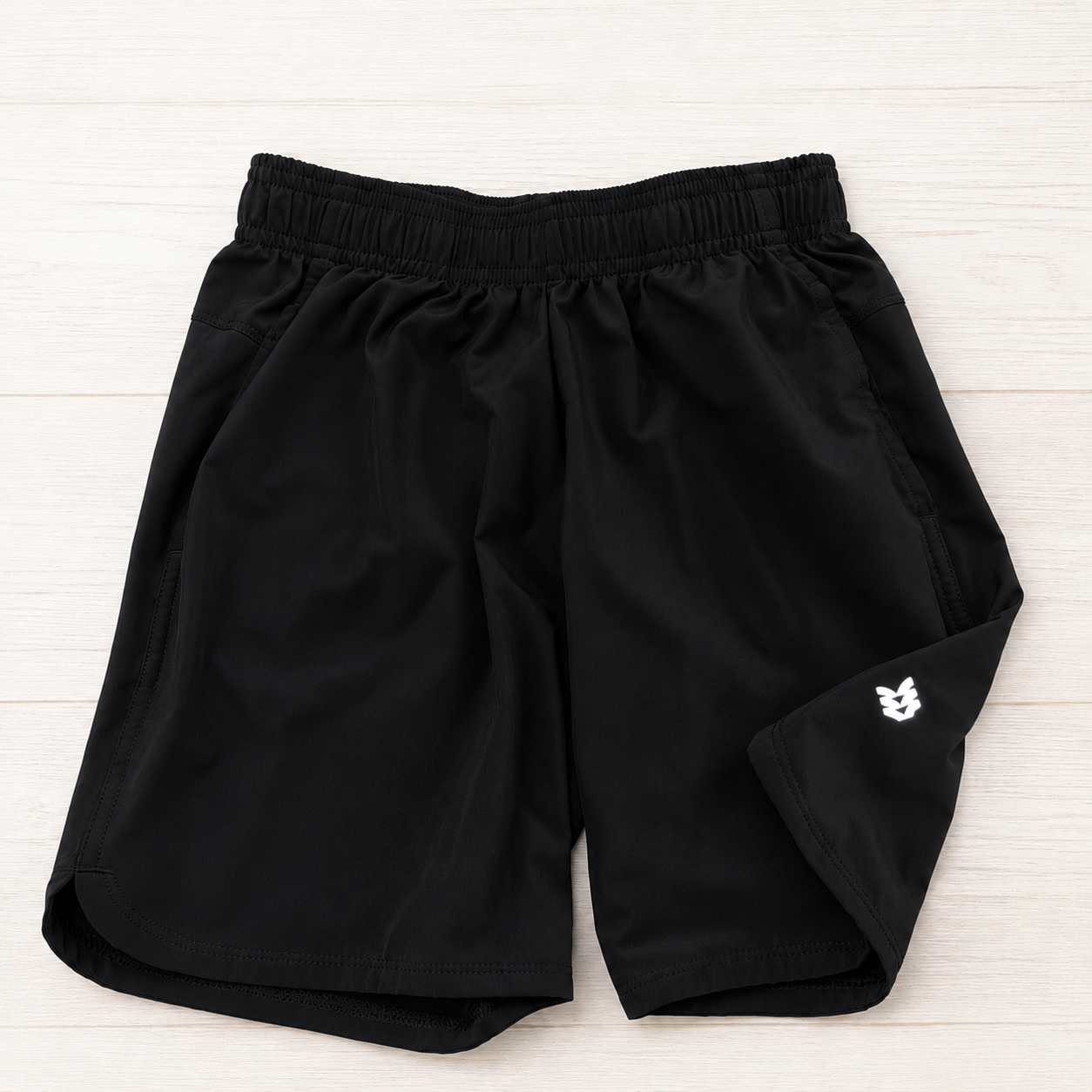 All in Motion Black Athletic Shorts with Built-In Liner, Boys 6/7