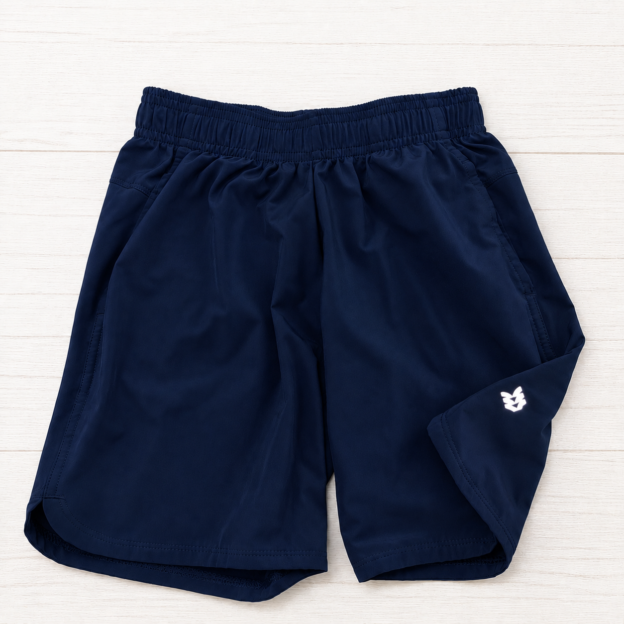 All in Motion Navy Athletic Shorts with Built-In Liner, Boys 6/7