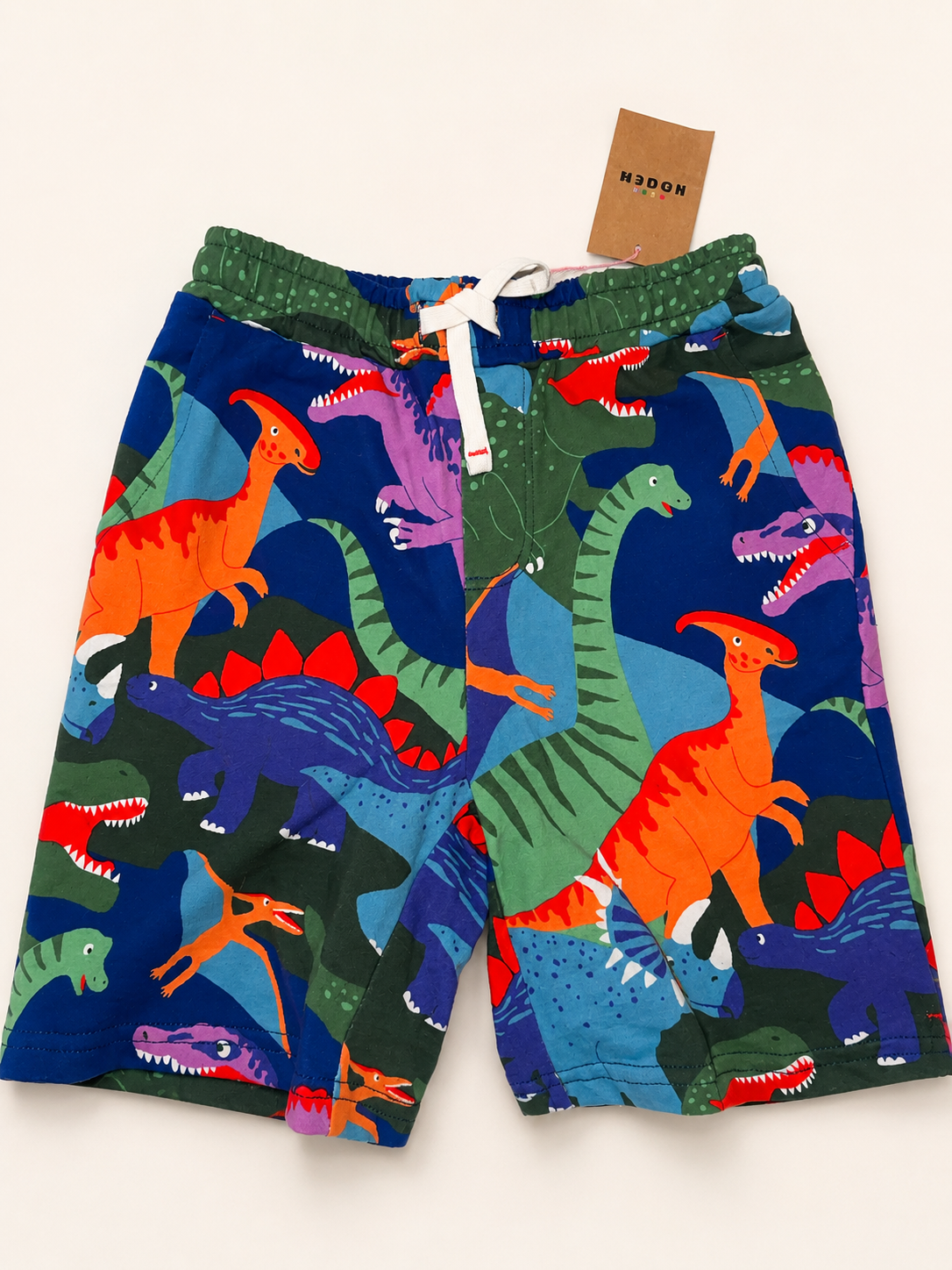 Mini Boden  Dinosaur Print Knit Shorts – NWT, Boys 7/8