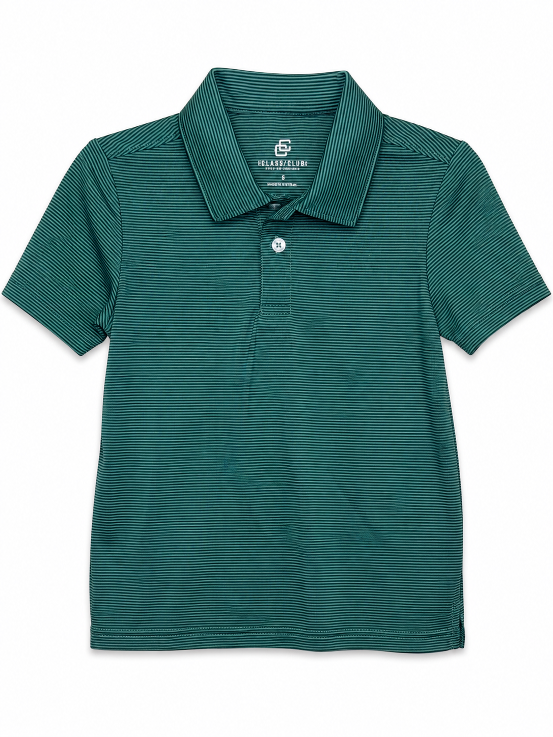 Class Club Green Performance Stripe Polo, Boys 5
