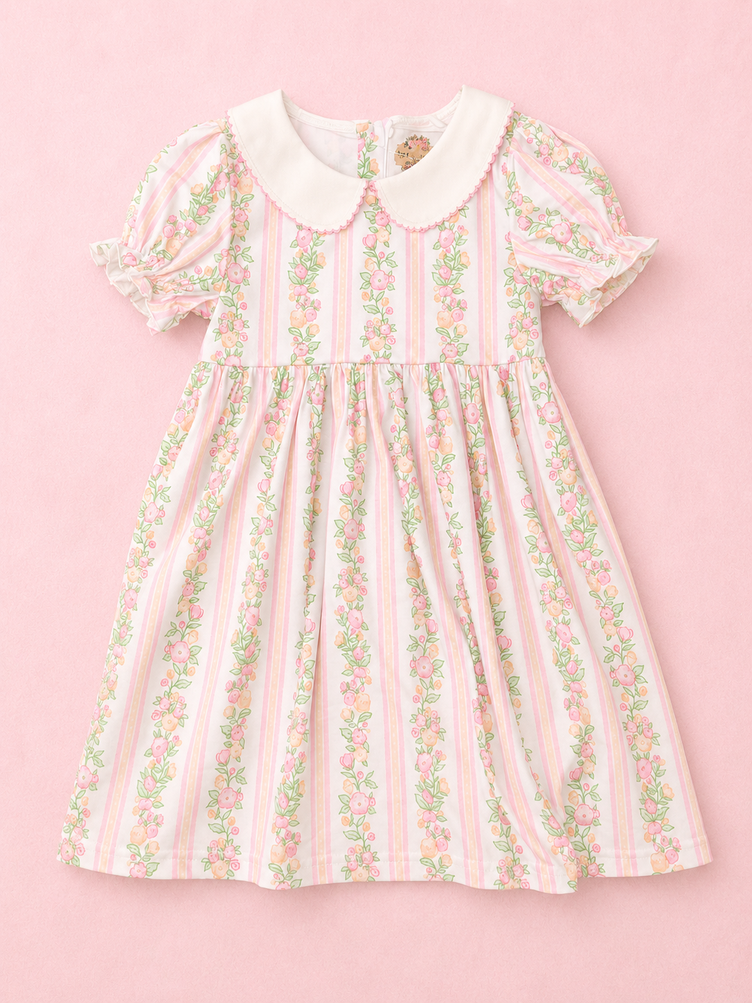 Boutique Vintage Floral Peter Pan Collar Dress, 5/6