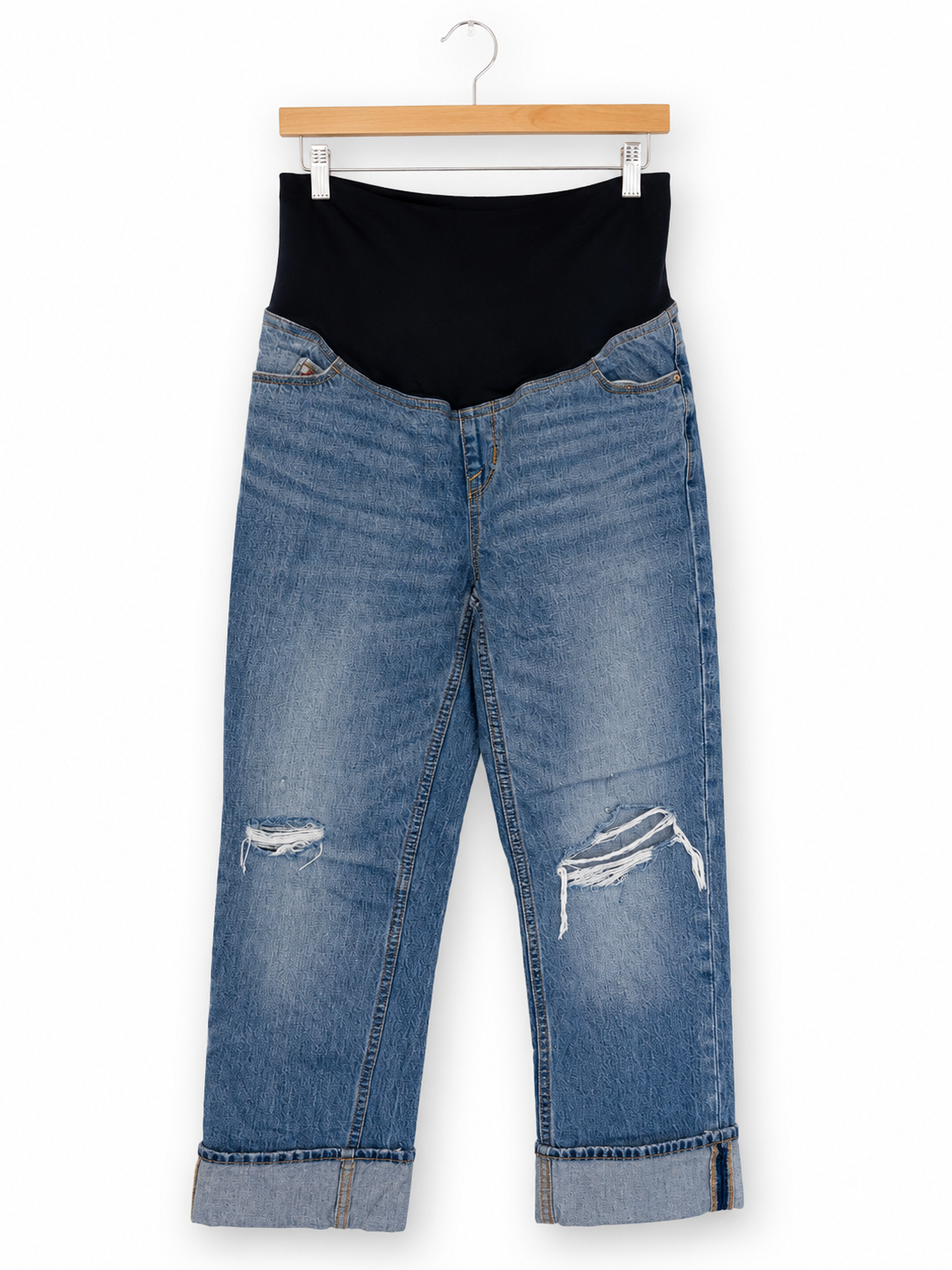 Isabel Maternity Cropped Vintage Straight Jeans, 2