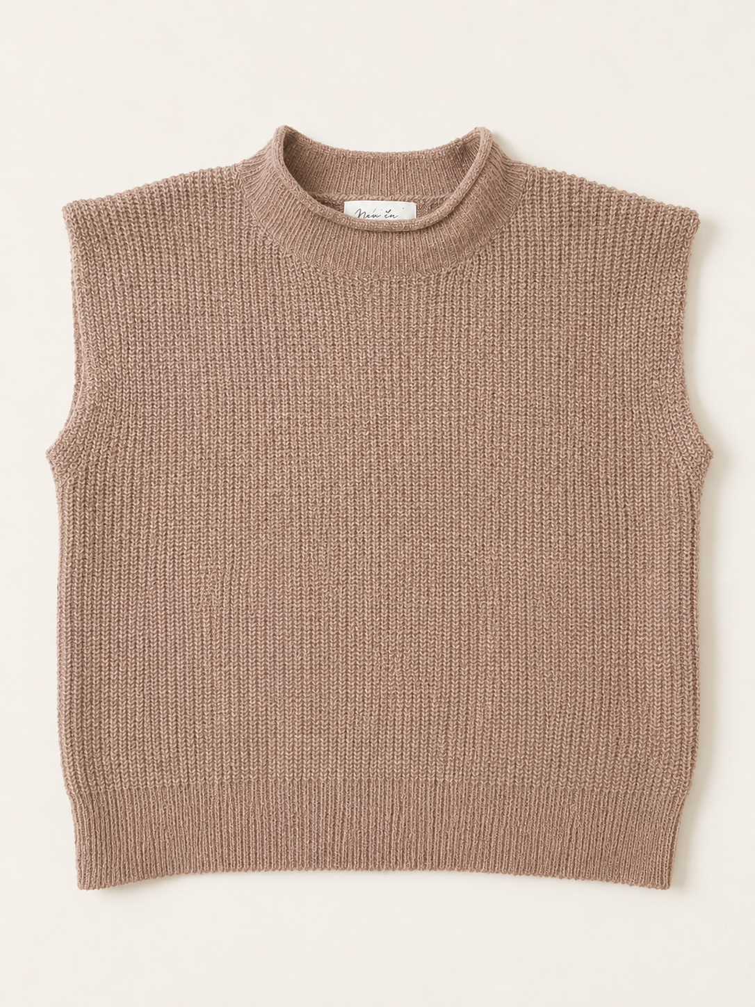 New In Taupe Sleeveless Sweater Vest, Women's Small