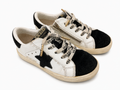 Vintage Havana Black & White Star Sneakers, Girls 13