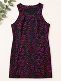 Calvin Klein Sleeveless Sheath Dress, Purple/Black, Women's 12