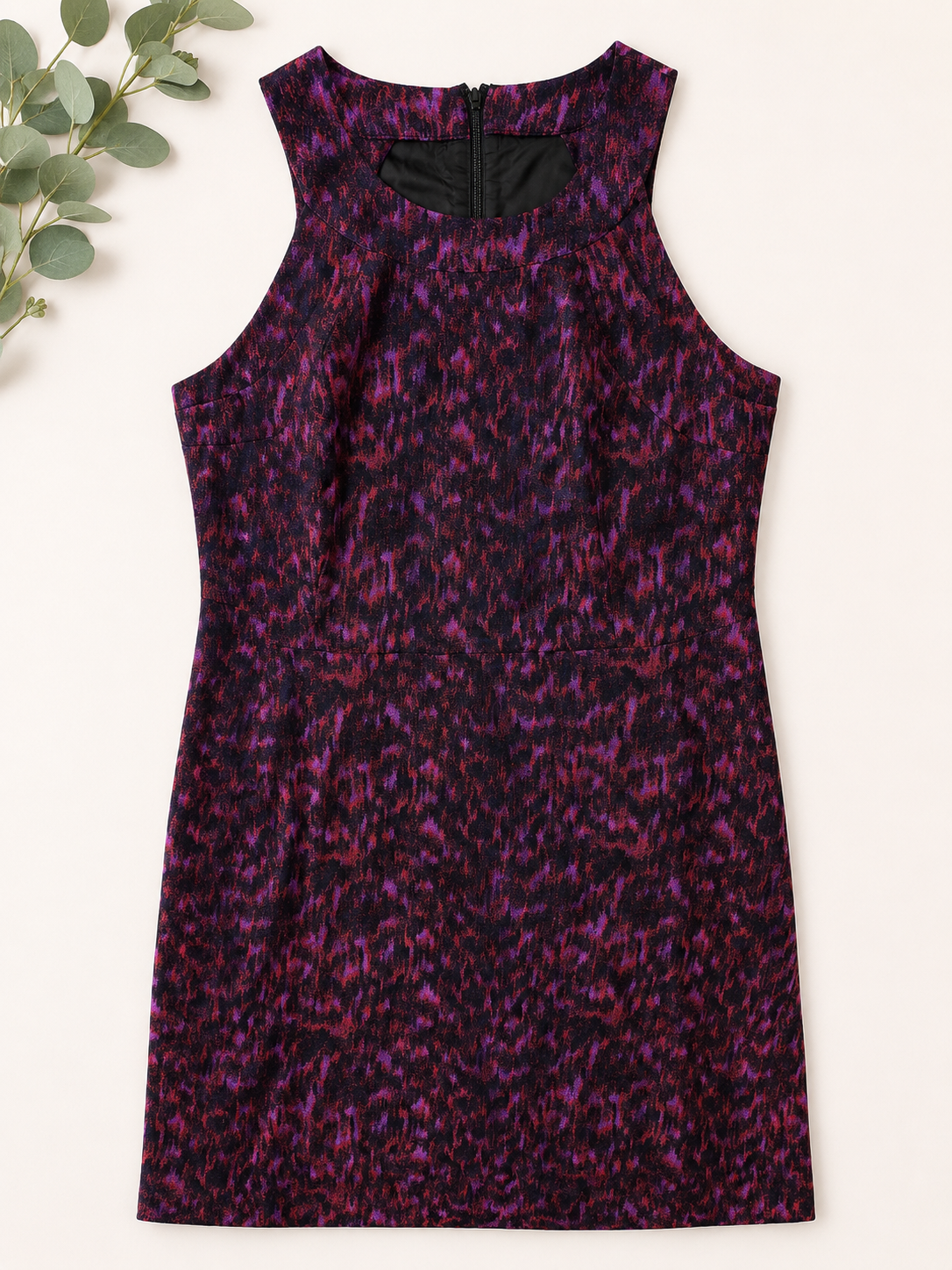 Calvin Klein Sleeveless Sheath Dress, Purple/Black, Women's 12