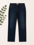 Crown & Ivy Dark Wash Straight Leg Jeans, Women's 8