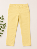 LOFT Women's Yellow Cropped Chino Pants, 10 Petite