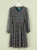 Draper James Women's Floral Smocked Long Sleeve Dress, XX-Large