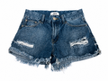 JBD Distressed High-Rise Denim Cutoff Shorts, X-Small