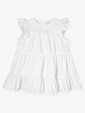 Shein White Tiered Ruffle Top, Girls 12