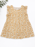 Hayden Girls Floral Ruffle Sleeve Top, Girls Large