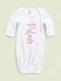 "Palmer" White Baby Gown, 0-3 mo.