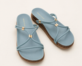 Project Cloud Blue Strappy Slide Sandals, Women's 9