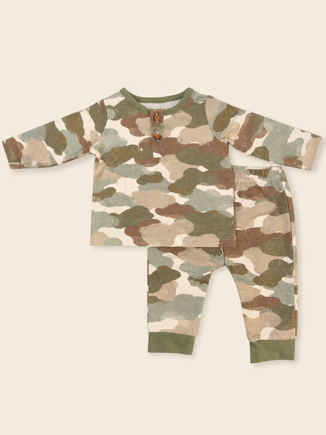 Cat & Jack Camo Lounge Set, 0-3 mo.