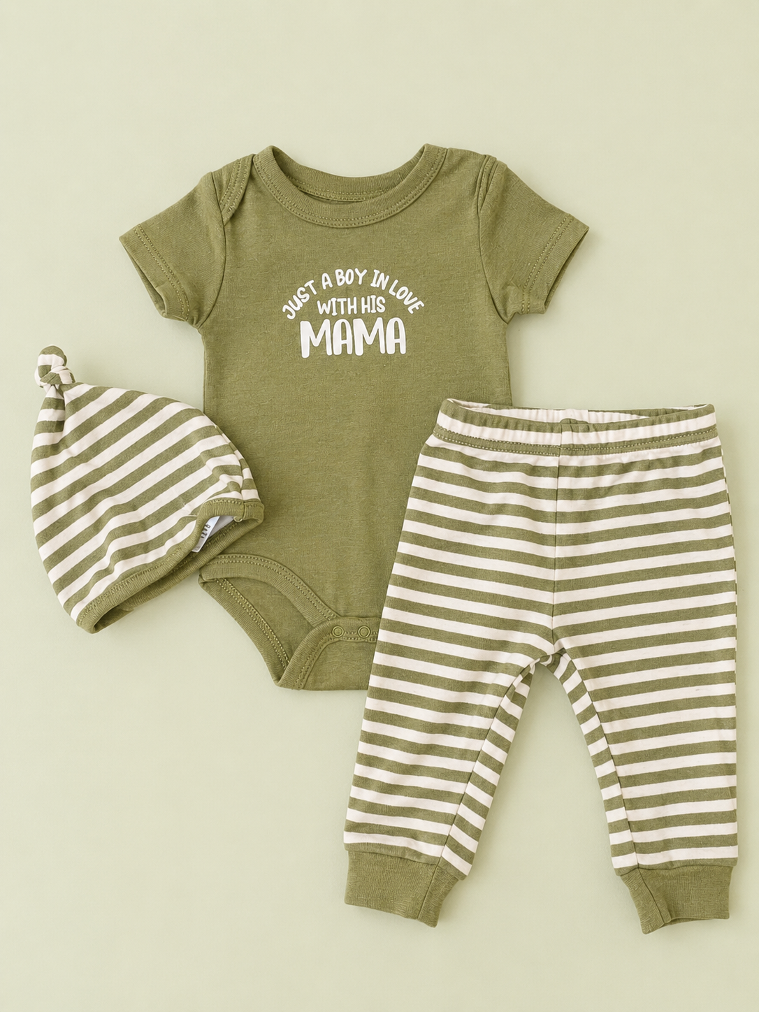 Baby Essentials "Just a Boy in Love with His Mama" 3-Piece Set, 6 mo.