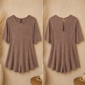NewVie Taupe Mineral Wash Romper, Women's Small