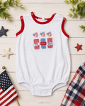 Magnolia Baby Patriotic Firecracker Bubble Romper, 6 mo.