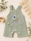 Boutique Puppy Waffle Knit Shortall Romper, 3-6 mo.