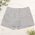 LOFT Light Gray & White Textured Tweed Shorts, Women's 00