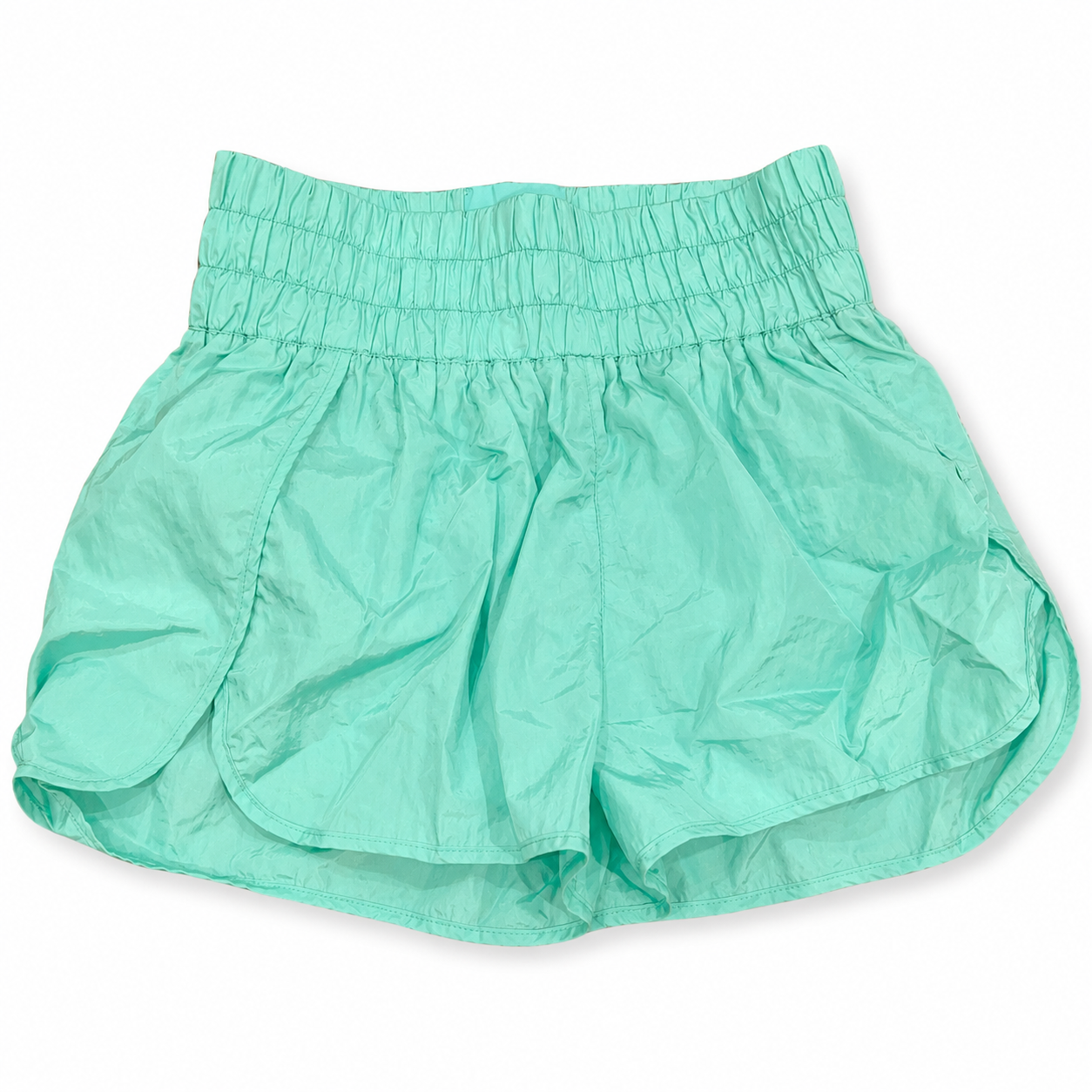 Mint Green Lightweight Pull-On Shorts, Medium