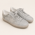 MiiM California Rhinestone Star Sneakers – Silver, Women's 6