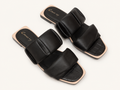 Circus NY  Black Padded Slide Sandals, Women's 6