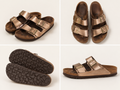 Birkenstock Arizona Metallic Copper Sandals, 5-5.5