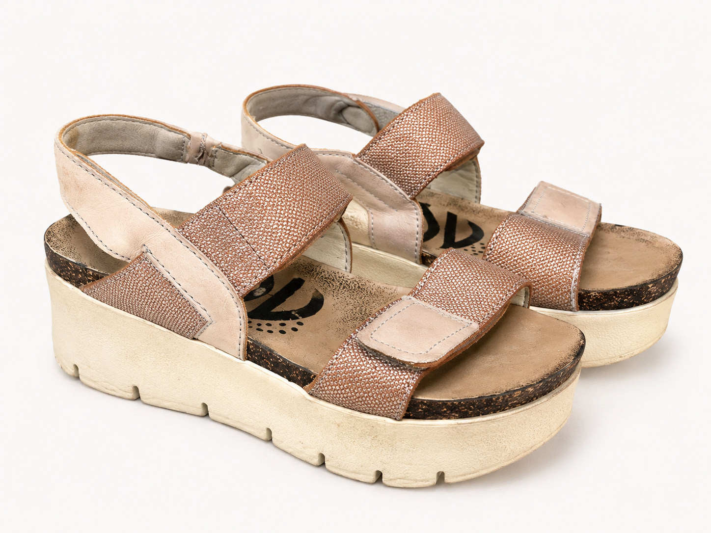 OTBT Taupe Platform Comfort Sandals, Women's Small