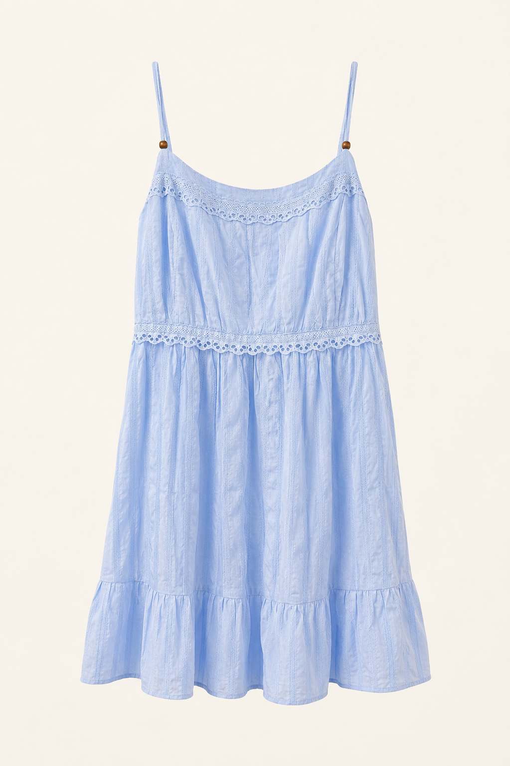 Celebrity Pink Light Blue Eyelet Sundress, NWT, Women's Small
