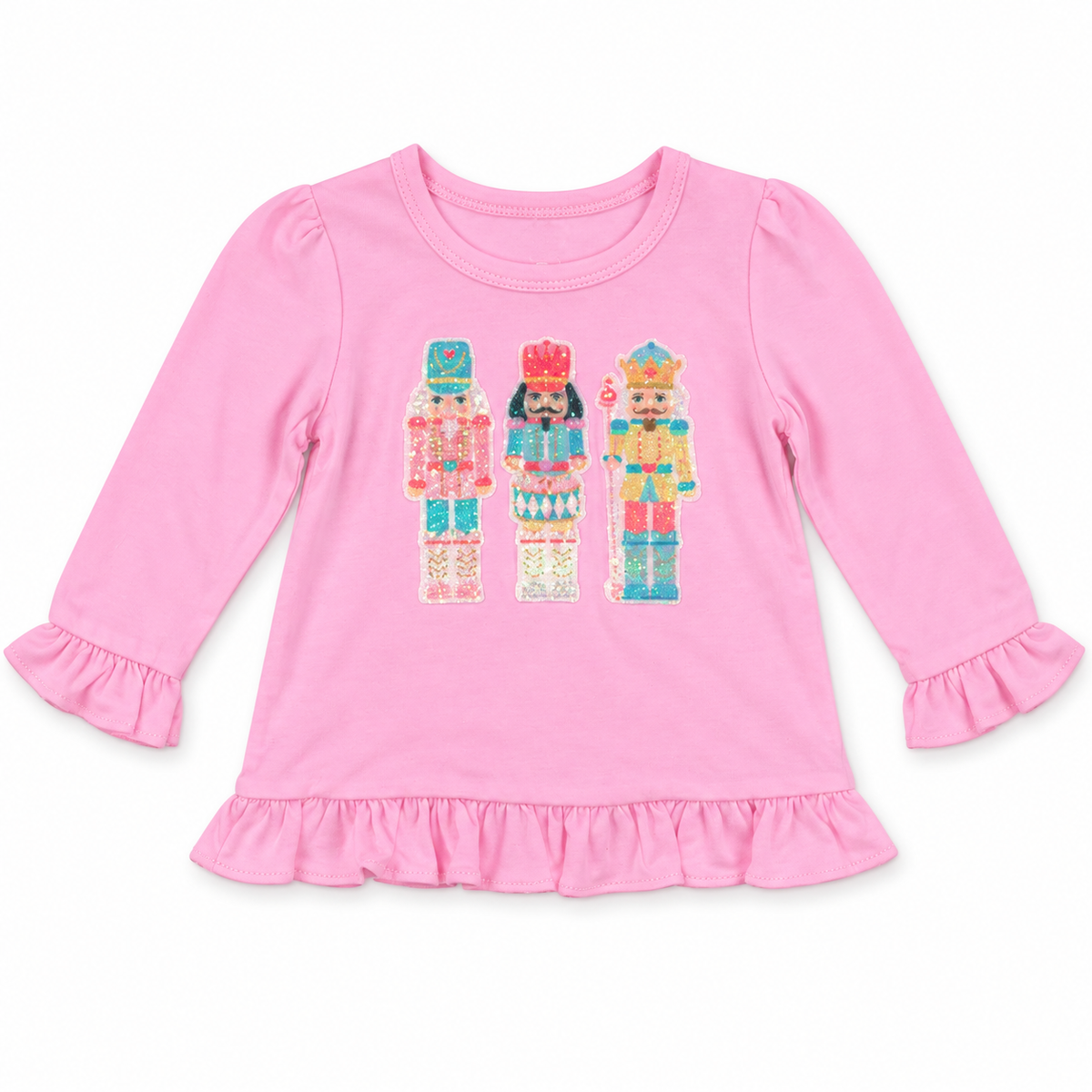 Baby Loren Pink Nutcracker Ruffle Top, NWT, 12 mo.