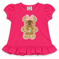 Boutique Pink Gingerbread Ruffle Top, NWT, 12 mo.