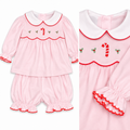 Edgehill Collection Candy Cane Christmas Bloomer Set, NWT, 18 mo.