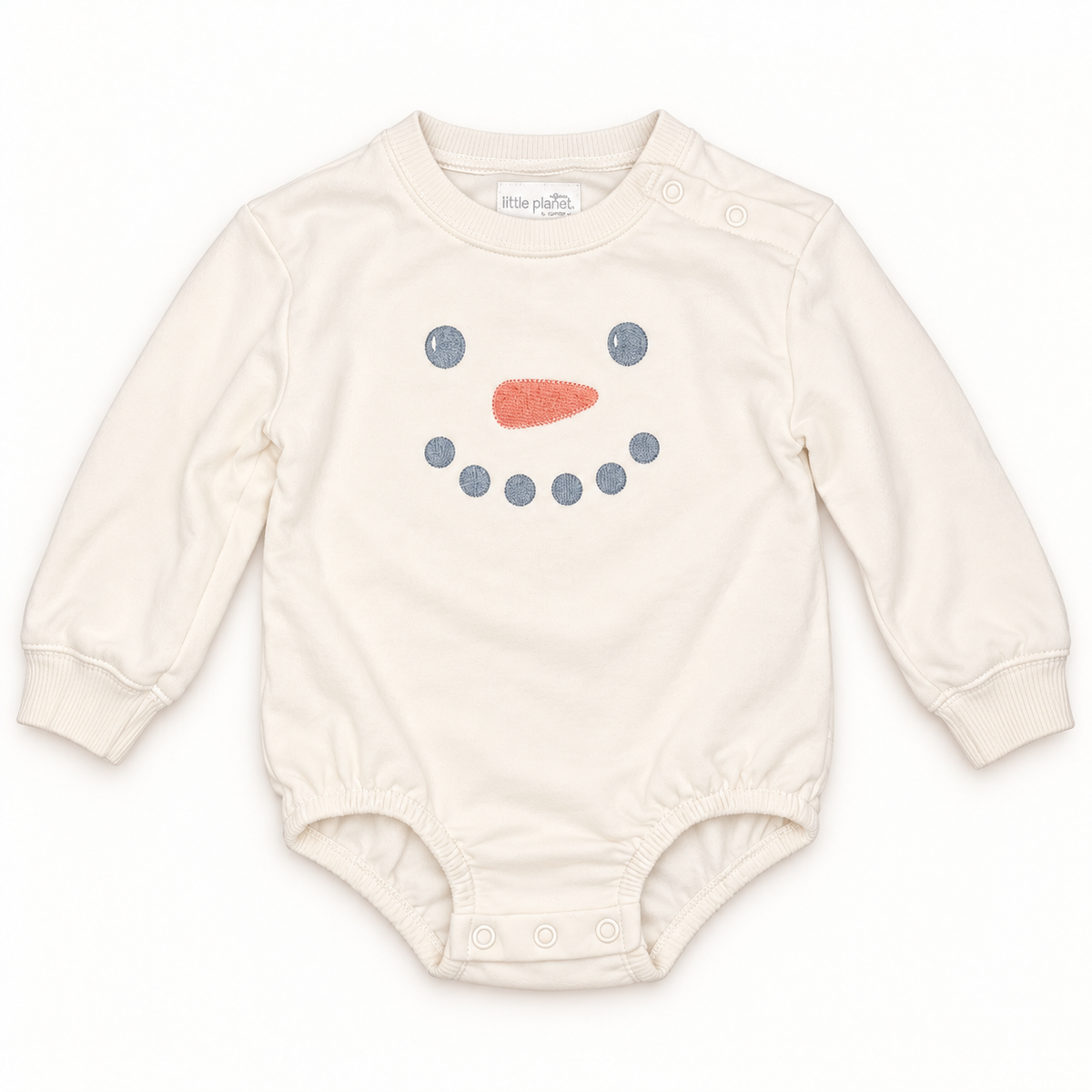 Little Planet Snowman Organic Cotton Bodysuit, 18 mo.