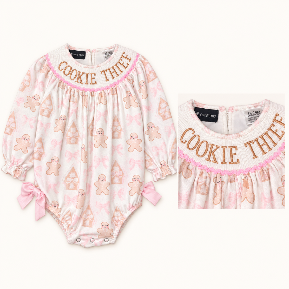 Cutie Toots “Cookie Thief” Gingerbread Bubble, 12-18 mo.