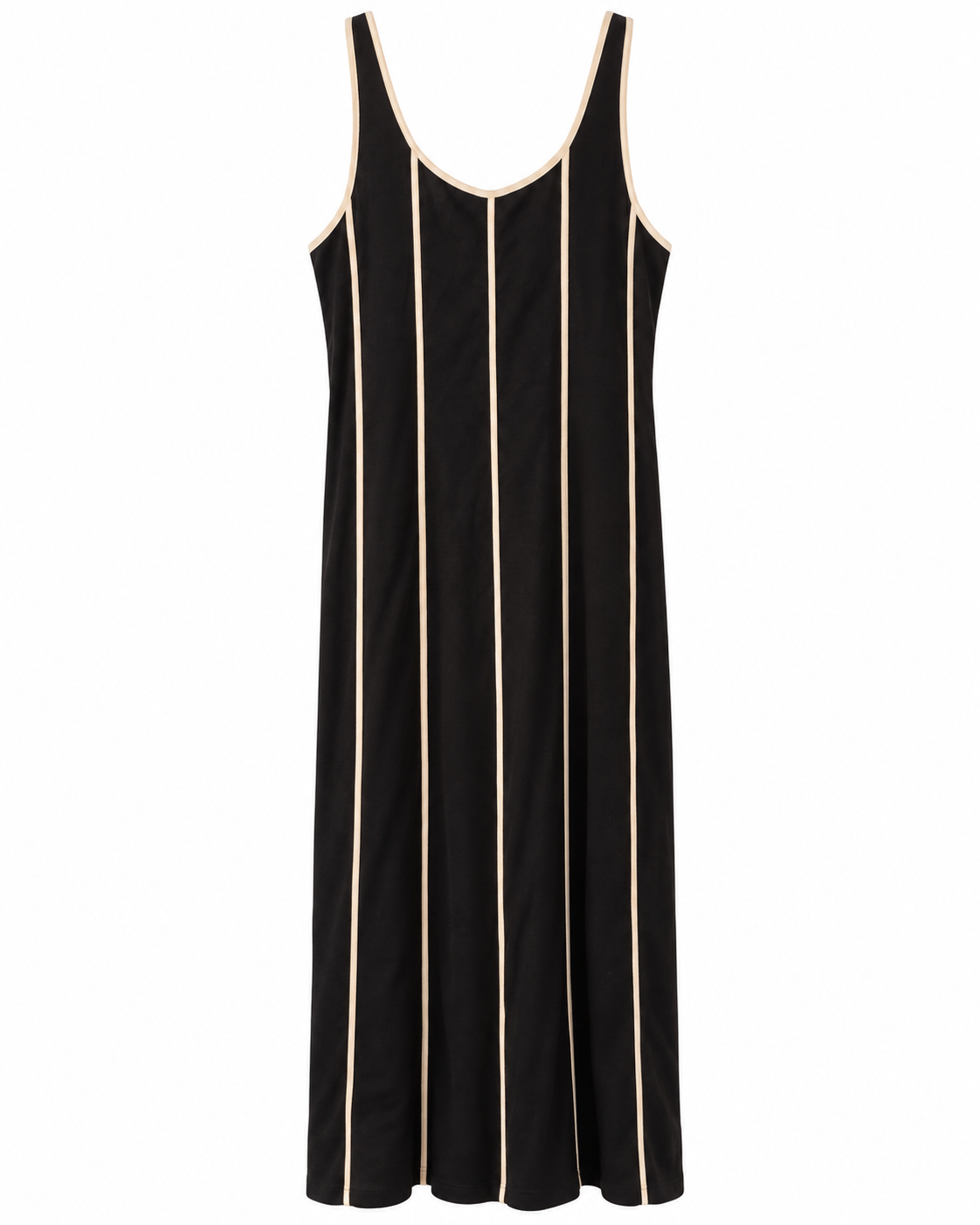 THML Black & Cream Striped Midi Dress, NWT, Medium
