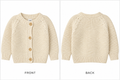Peyton & Scout Cream Knit Button Cardigan, 0-3 mo.
