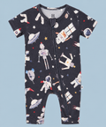 Bums & Roses Space Adventure Zip Romper, 0-3 mo.