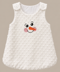 Boutique White Snowman Minky Dress, 12-18 mo.