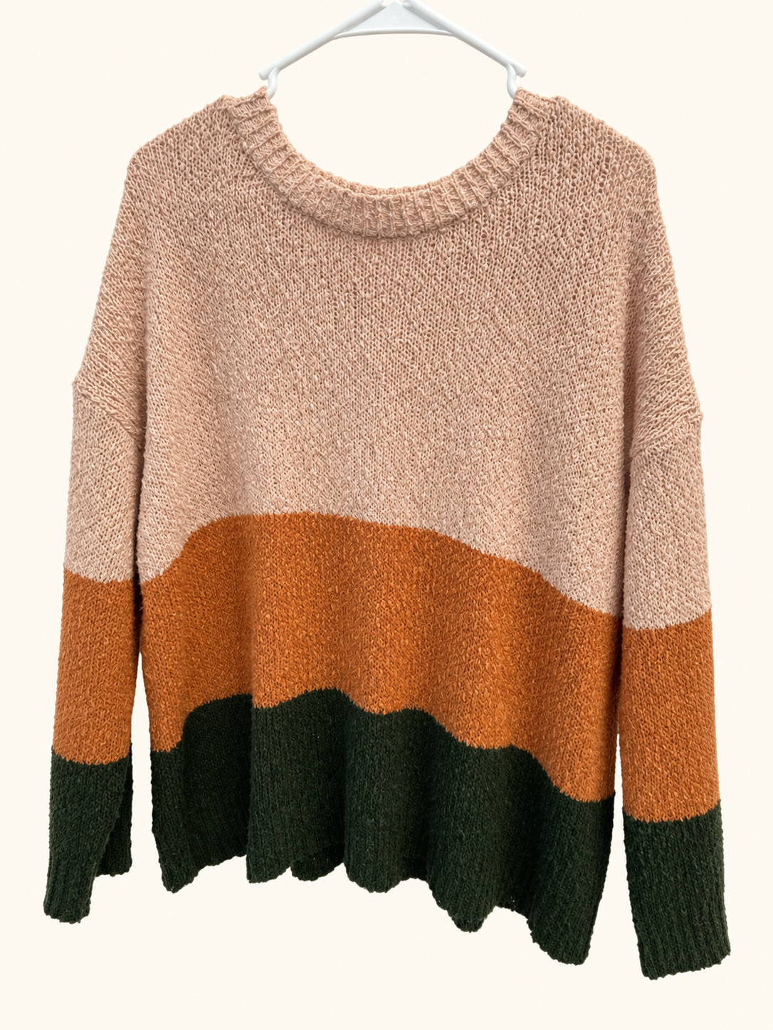 La Miel Color-Block Knit Sweater, Medium