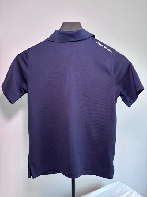 Navy Blue Under Armour Boys Polo, Youth Medium