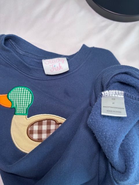 Stitchy Fish Boys Sweatshirt, 4T