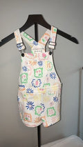 White with Color Design derek heart Girls Overalls, Girls 5