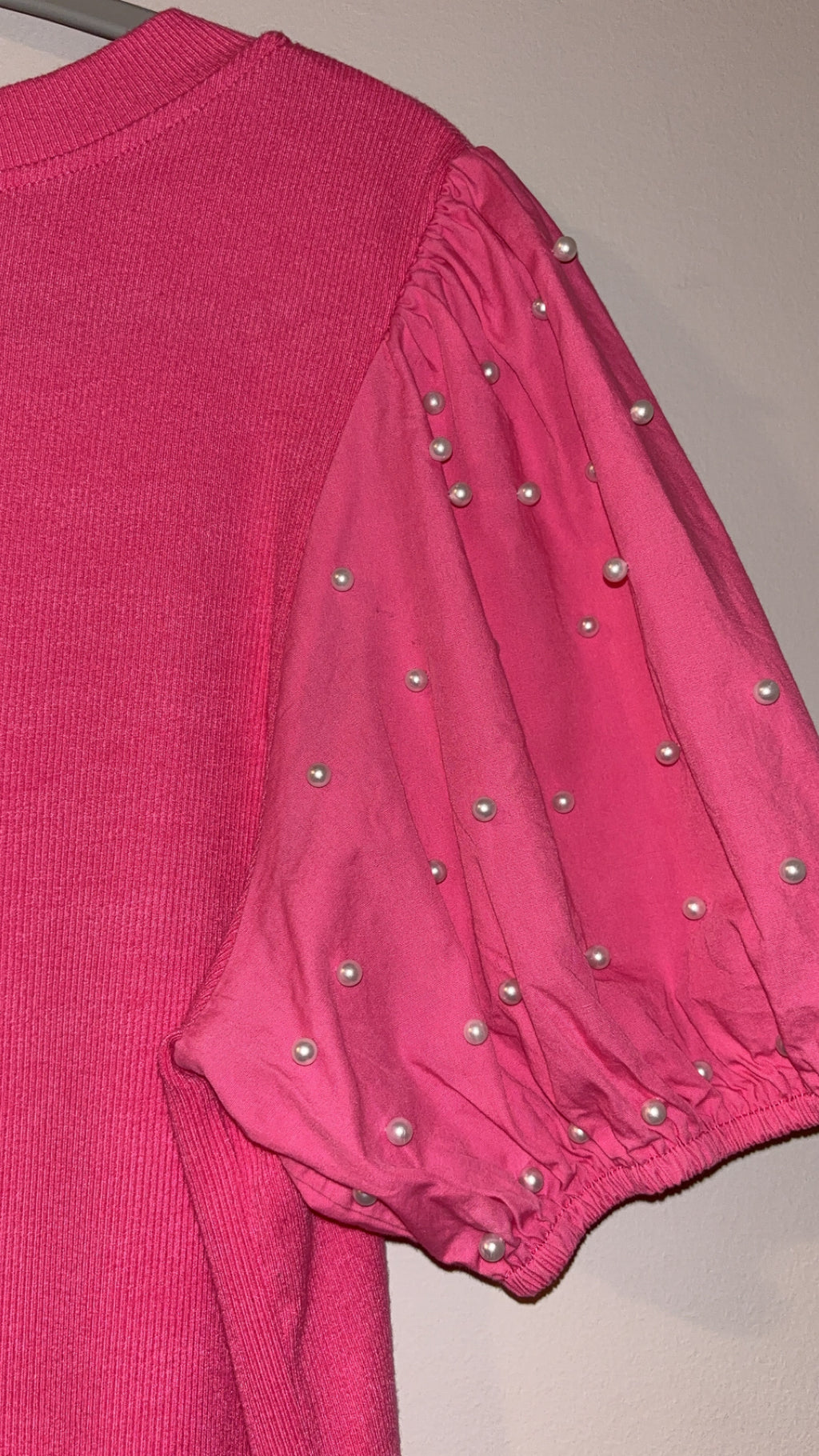 Pink & Pearls Juniors Top, Adult Small