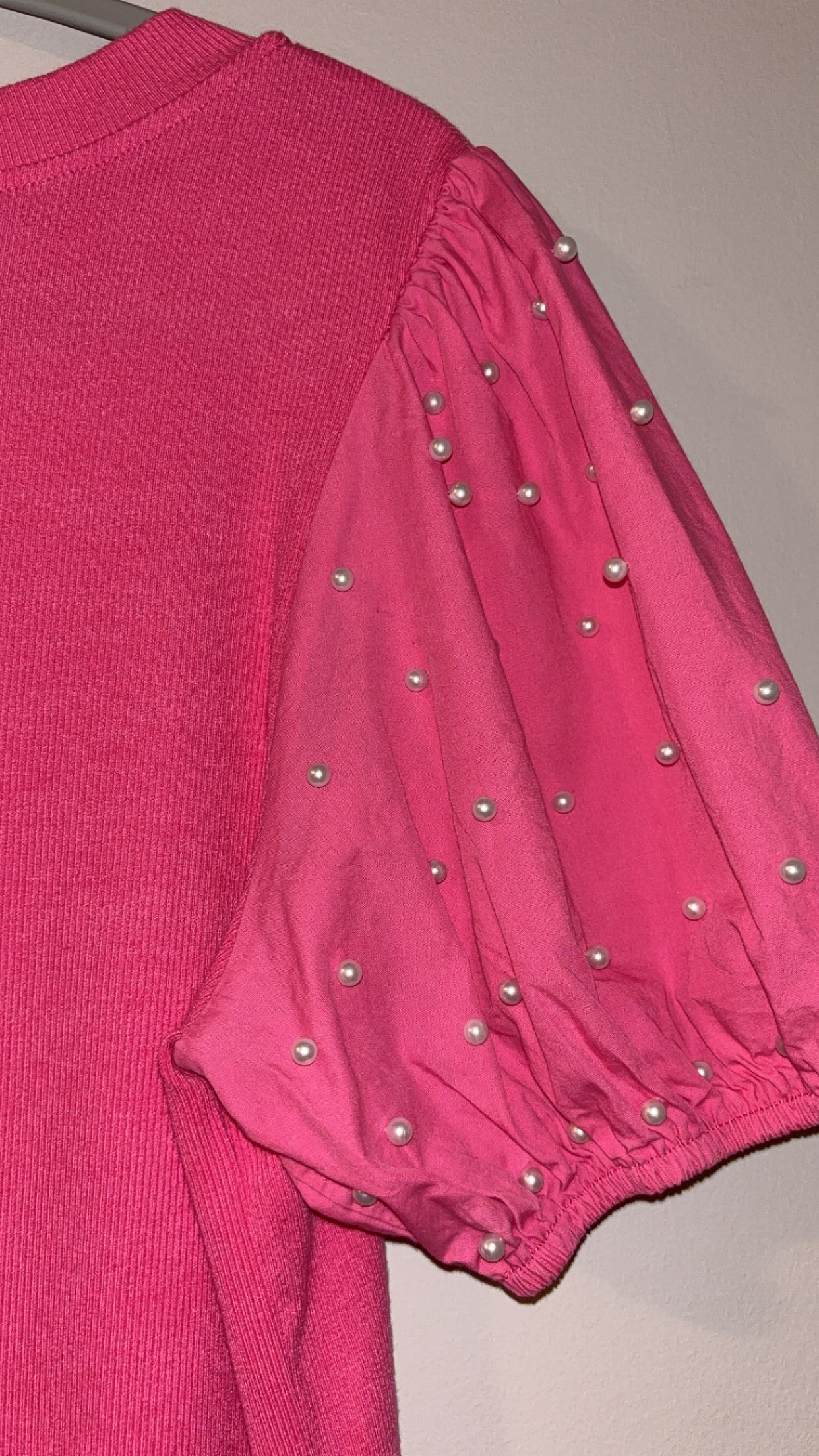 Pink & Pearls Juniors Top, Adult Small