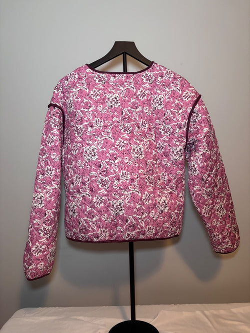 Boutique Women’s Floral Quilted Jacket, Youth Medium