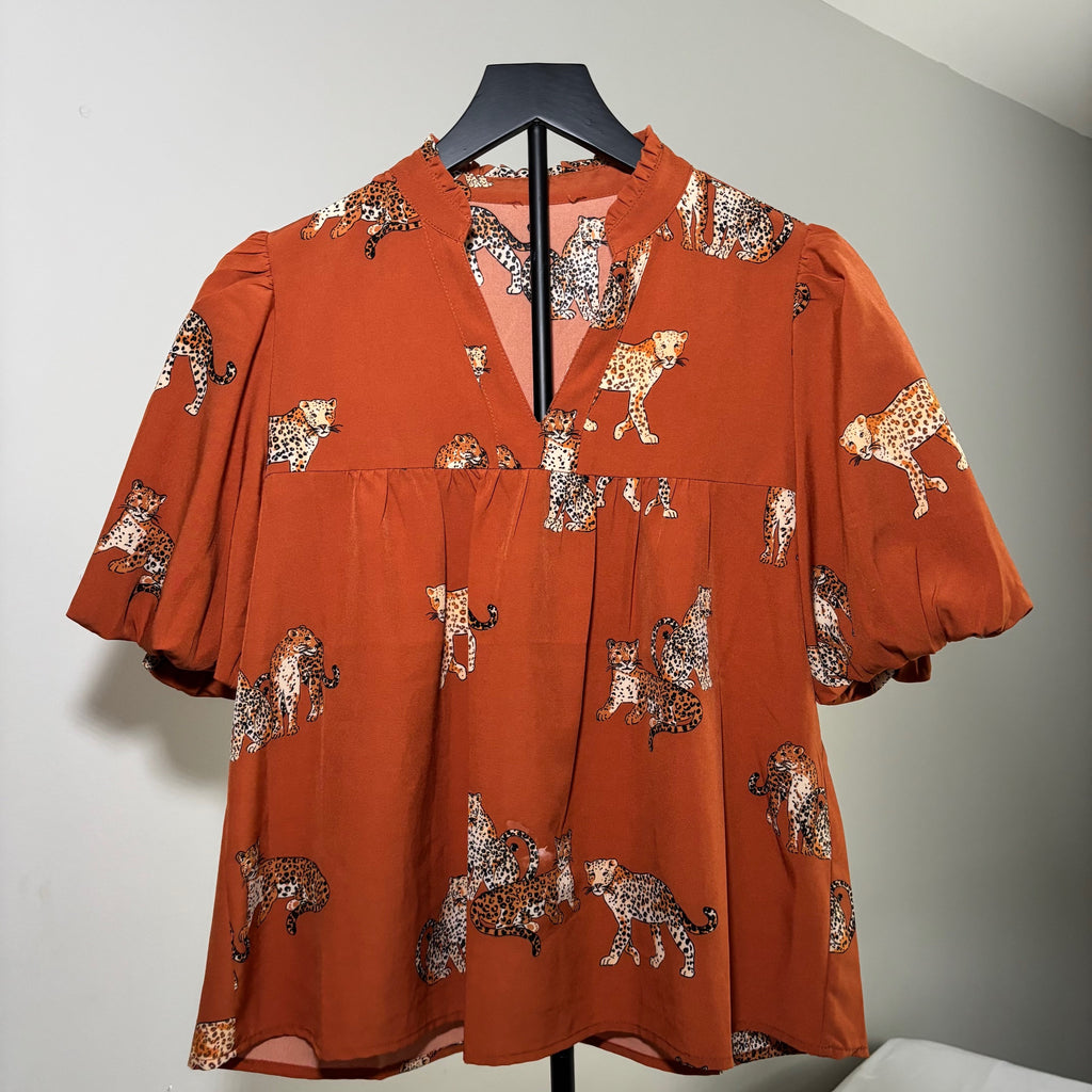 Orange Women's Casual Top, Juniors X-Small