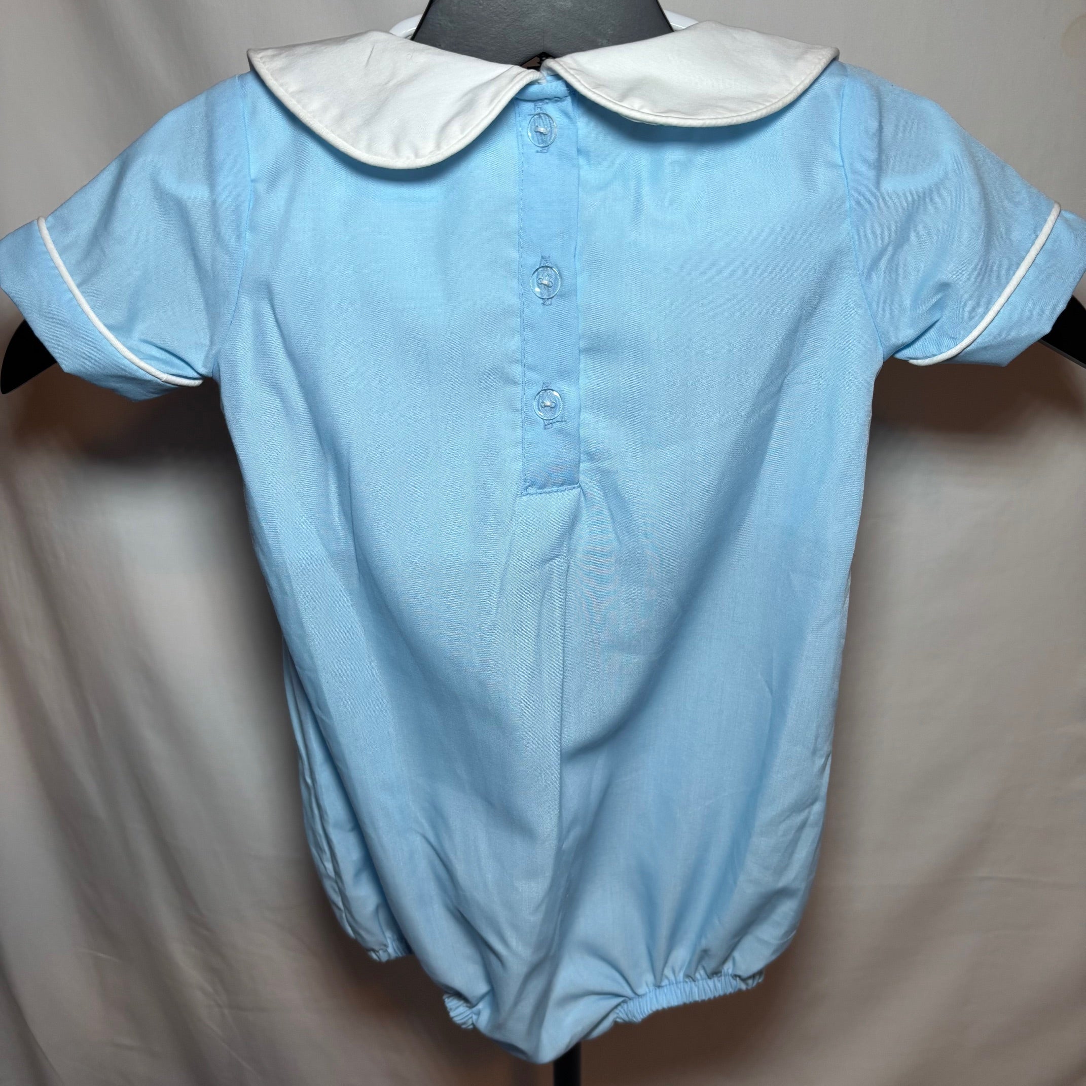 Pleats & Stitchs Baby Boy Santa Smocked Bubble, 12 months