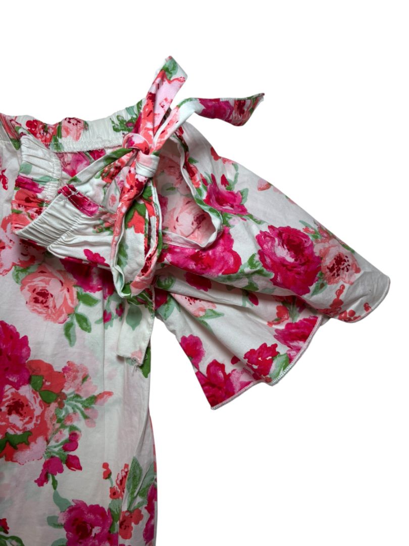 Floral Print E&M Women's Off-Shoulder Blouse, Women's Small
